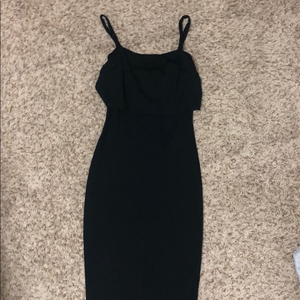 Black tight dress